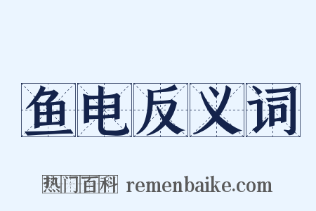 鱼电反义词是什么意思的图片